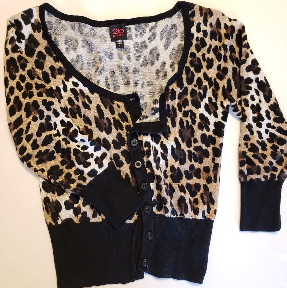 Bebe Half Sleeve Cropped Cardigan